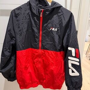 Fila Kids Black and Red Raincoat
